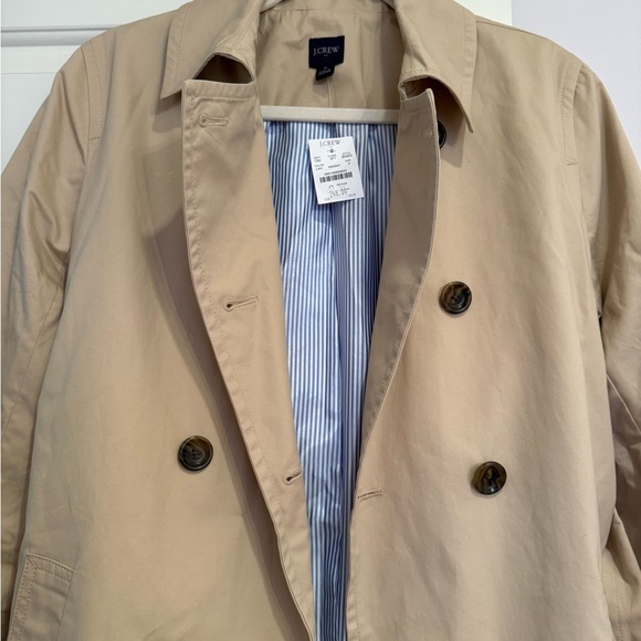 J. Crew Classic Beige Trench Coat - NWT! - Picture 2 of 3